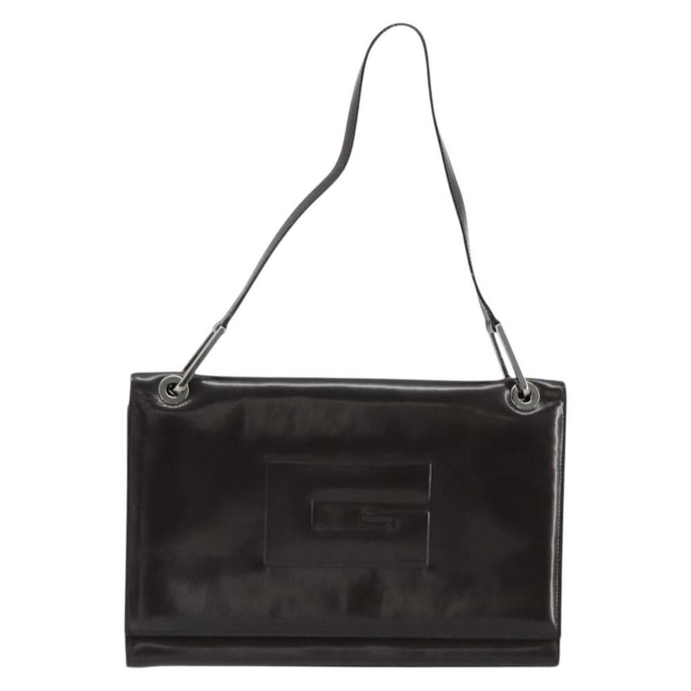 Gucci Patent Leather Shoulder Bag Black